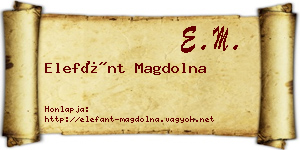 Elefánt Magdolna névjegykártya